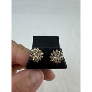 3 Tiered Earrings with Yellow Cubic Zirconia